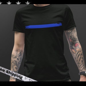 Thin Blue Line Support the Police Shirt, Blue Line Shirt for Him, Blue Line Shirt for Her, Gift for Police Officer