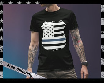 Thin Blue Line Shirt, I Support the Police Shirt, I Back the Blue Shirt, Proud Honor Serve Protect, Gift for Police