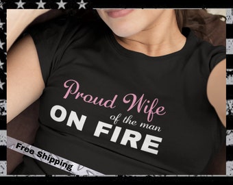Proud Wife Of The Man On Fire Unisex Shirt, Super Soft Racquetball Couple's Matching Shirt, Cute Racquetball Wife Shirt