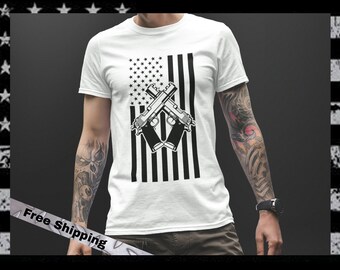 American Pride 2nd Amendment Flag Shirt, Pro Gun Shirt, Gift for him, Gift for Her, I Second That, Second Amendment