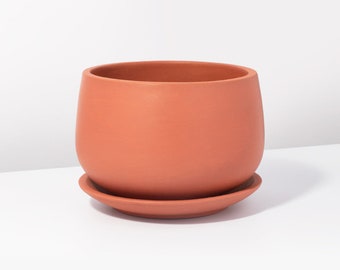 Valentina Terracotta Minimalist Planter - Empty