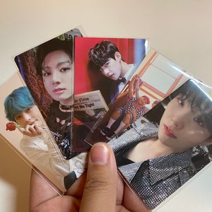 Capas para cartões fotográficos Kpop, capas de plástico macio transparentes e lacradas para cartões fotográficos, conjunto de 10