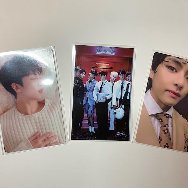 Kpop Photocard Sleeves, Soft Plastic Clear unsealed penny sleeves for photocards, set of 10