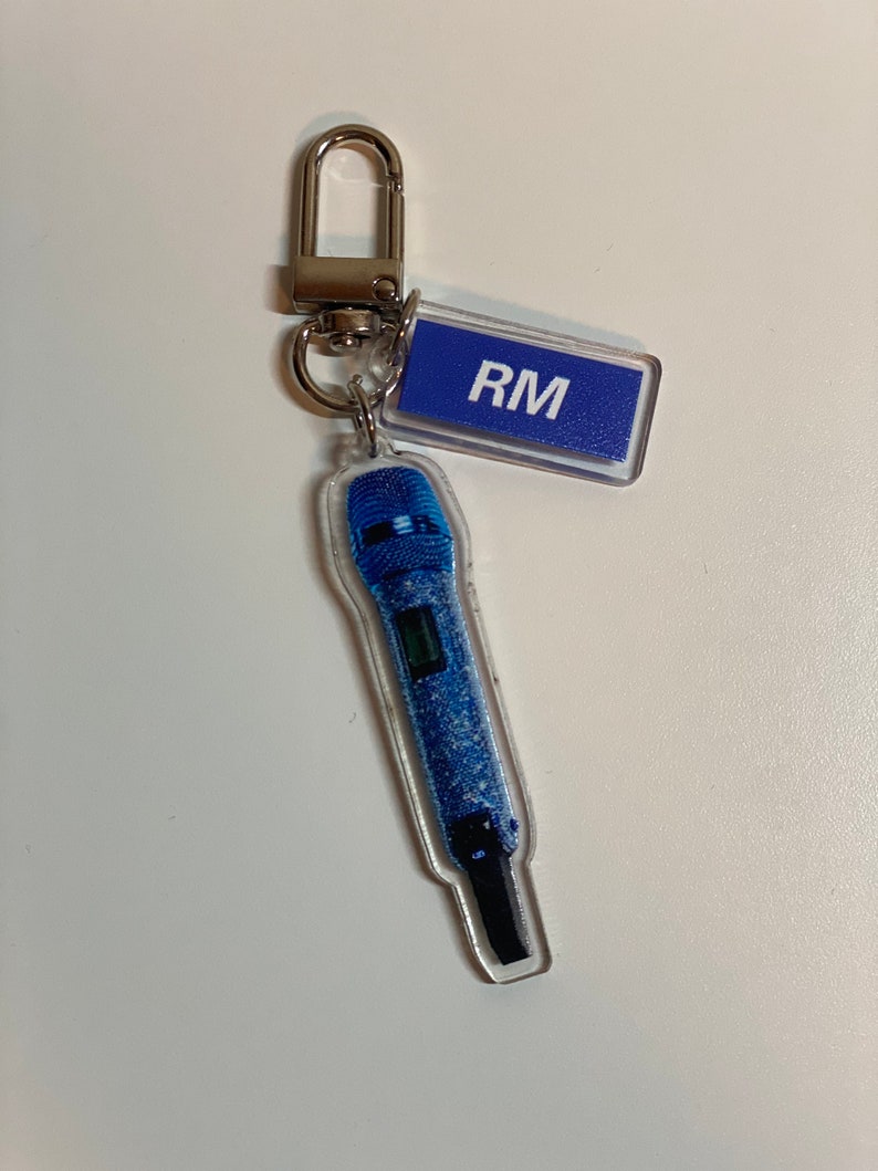 BTS Member Microphone Inspired Keychains Etsy