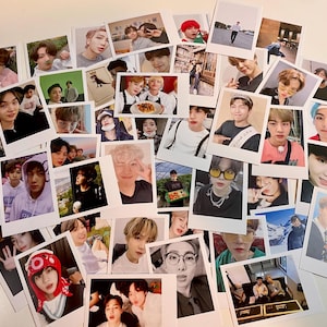 Pacote de cartões fotográficos estilo Polaroid inspirados no viés do K-pop, acabamento fosco de um lado, Bangtan Boys, brindes de K-pop, Photocard, aleatório