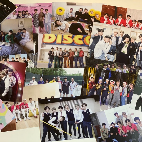 BTS inspired Postcards, cute large photocards random sets