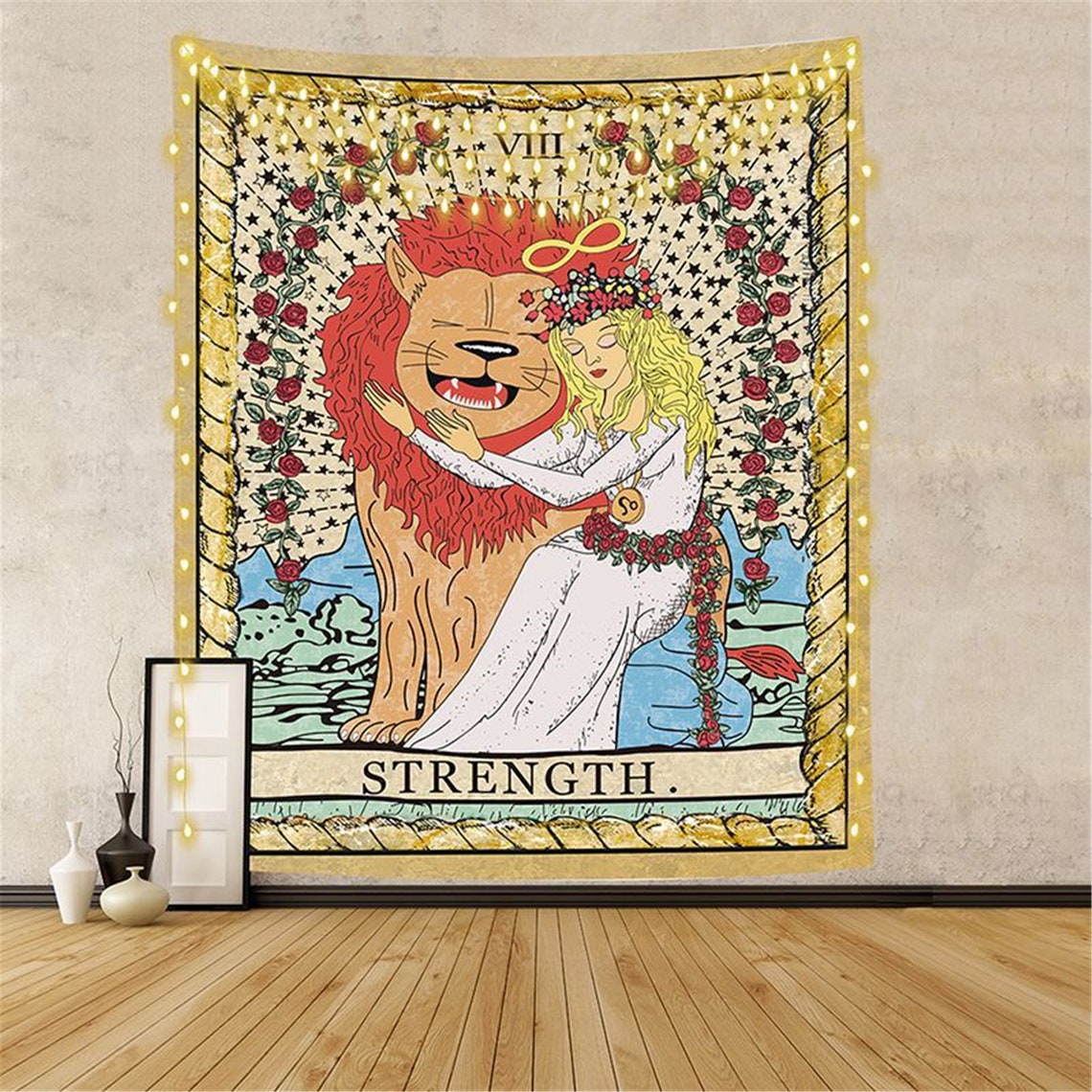 Tarot Tapestry Beauty And the Beast Wall Hanging Lion and Etsy