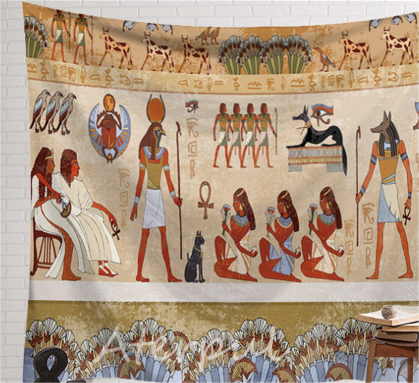 Ancient Egyptian Tapestry Egyptian Gods Pharaohs Hieroglyphic  Etsy