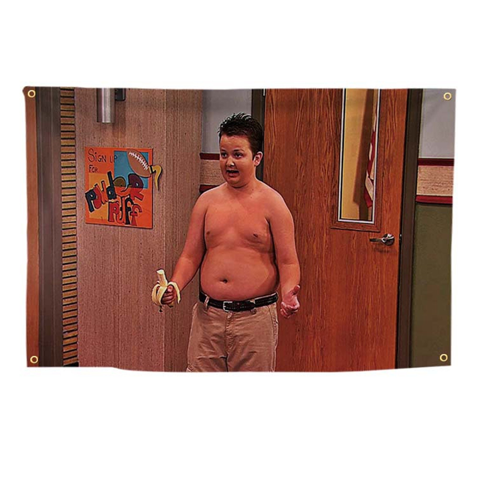 Shirtless Gibby iCarly Flag Wall Tapestry College Dorm Flag Etsy