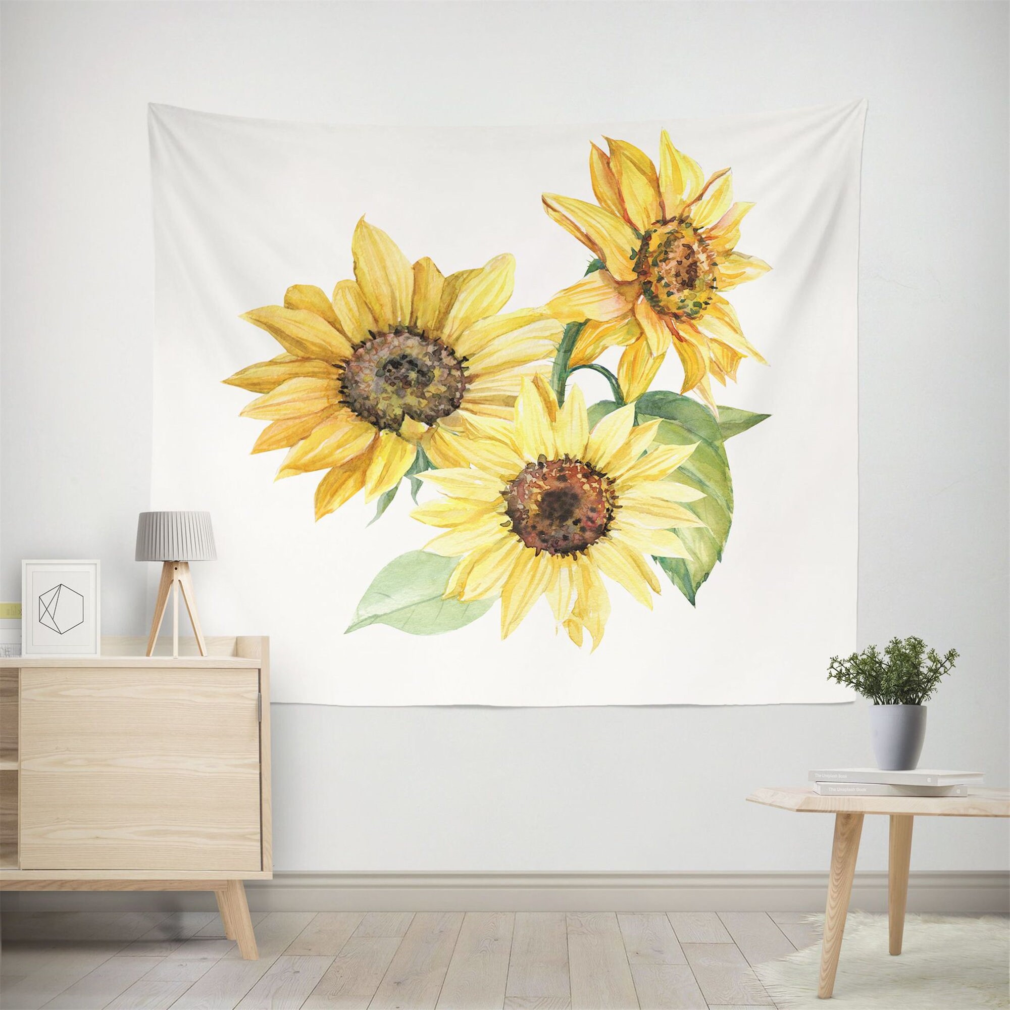 Three Sunflower Tapestry Sunflower View Tapestry Flowers | Etsy