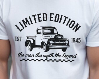 Vintage Pickup Truck Shirt, Classic Retro Car Tee, Custom Year Gift for Him, Hot Rod Automotive Shirt, Old School Truck T-shirt for Dad