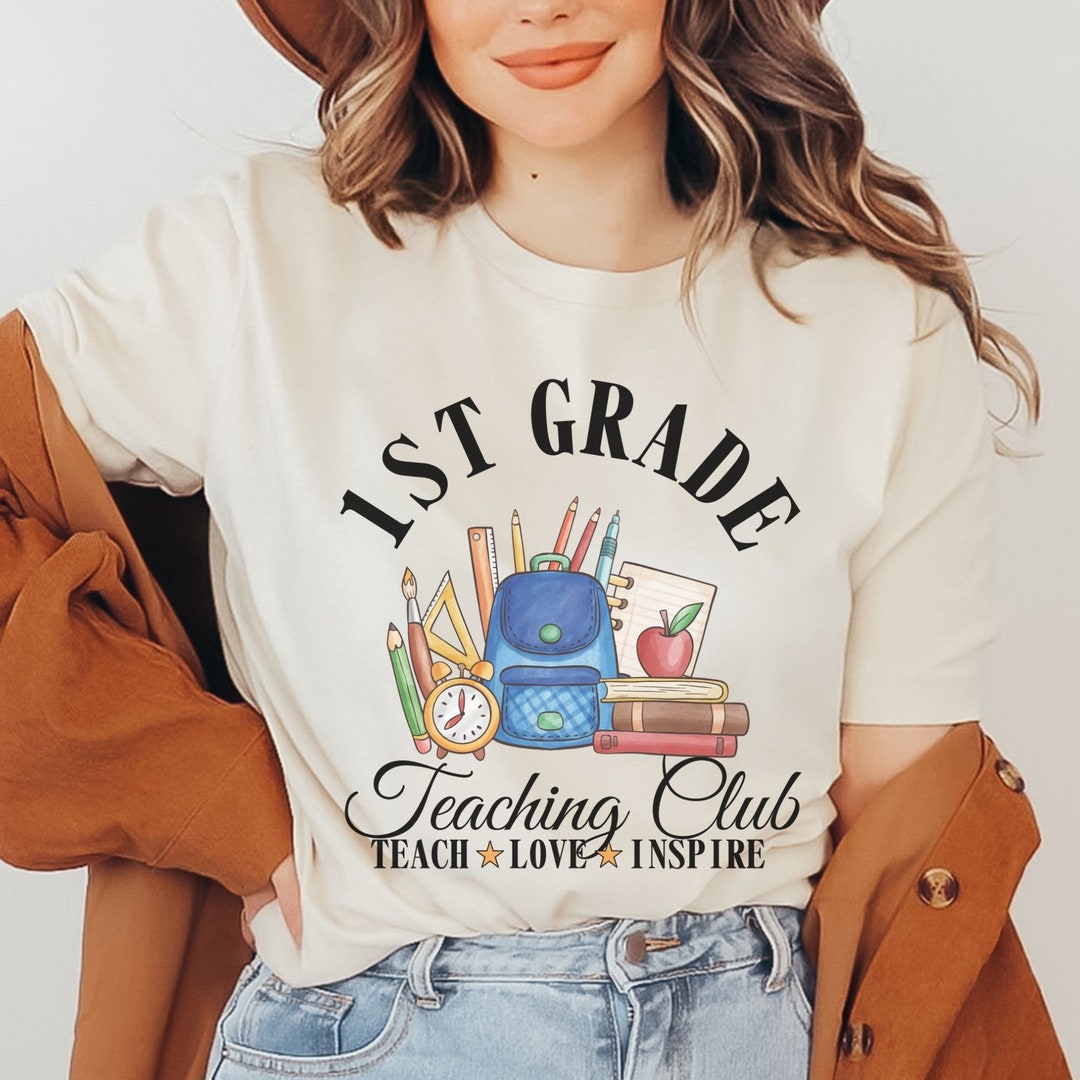 First Grade Teaching Social Club Shirt, Back to School Teacher Outfit ...
