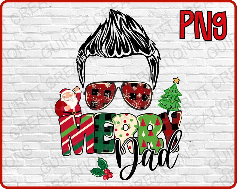 Merry Dad PNG Merry Christmas Dad Png Christmas Png - Etsy