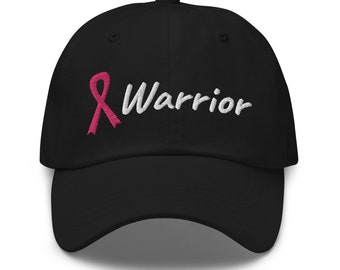 Breast cancer warrior hat | pink bow hat | breast cancer awareness hat