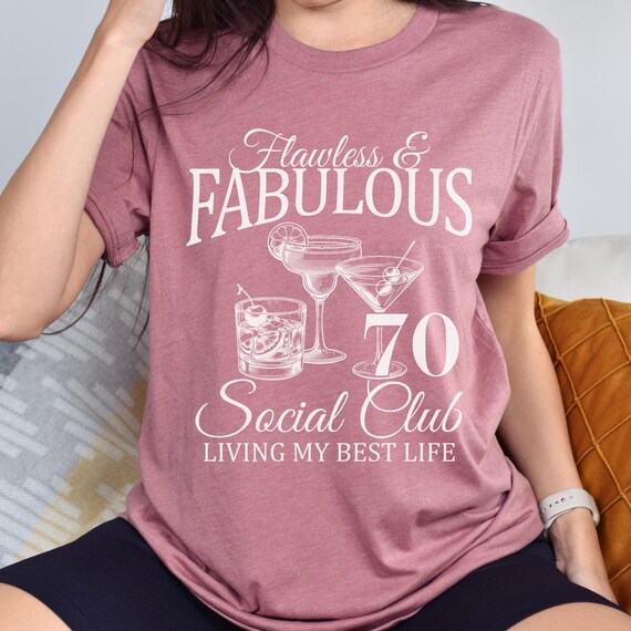70th birthday shirt, womens social club tshirt, vintage club t-shirt, classic birthday queen top, social cocktail club tee, 70 birthday gift