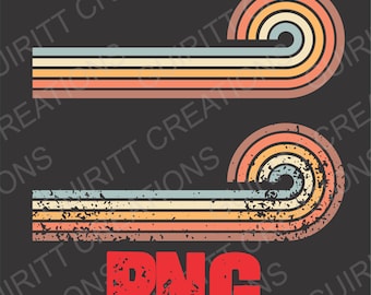Vintage Retro Sunset PNG & Sunrise PNG Retro Clipart DIY Projects Invitations and Home Decor sublimation sunset file instant download