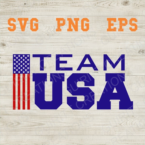 Team USA svg png digital file | sports Team USA instant download file, sports competition team usa flag svg, instant download team png