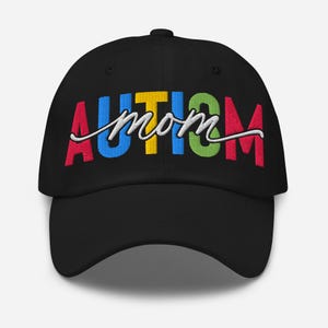 Autism awareness month hat, autism mom embroidery hat, neurodiversity gifts for mom, gift for autism mom, Thoughtful Gift for Autism Moms