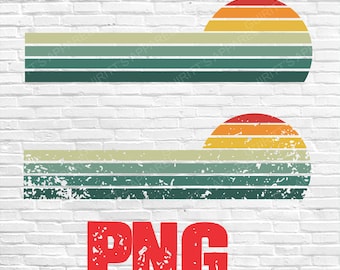 Vintage Retro Sunset png, retro sunrise png digital download sunset, beach sunset png, diy shirts png sublimation file sunset, aesthetic png