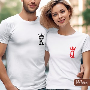 King and Queen matching shirts for couples, valentines day couples t-shirt, Valentines day couples outfit, his and hers matching shirts