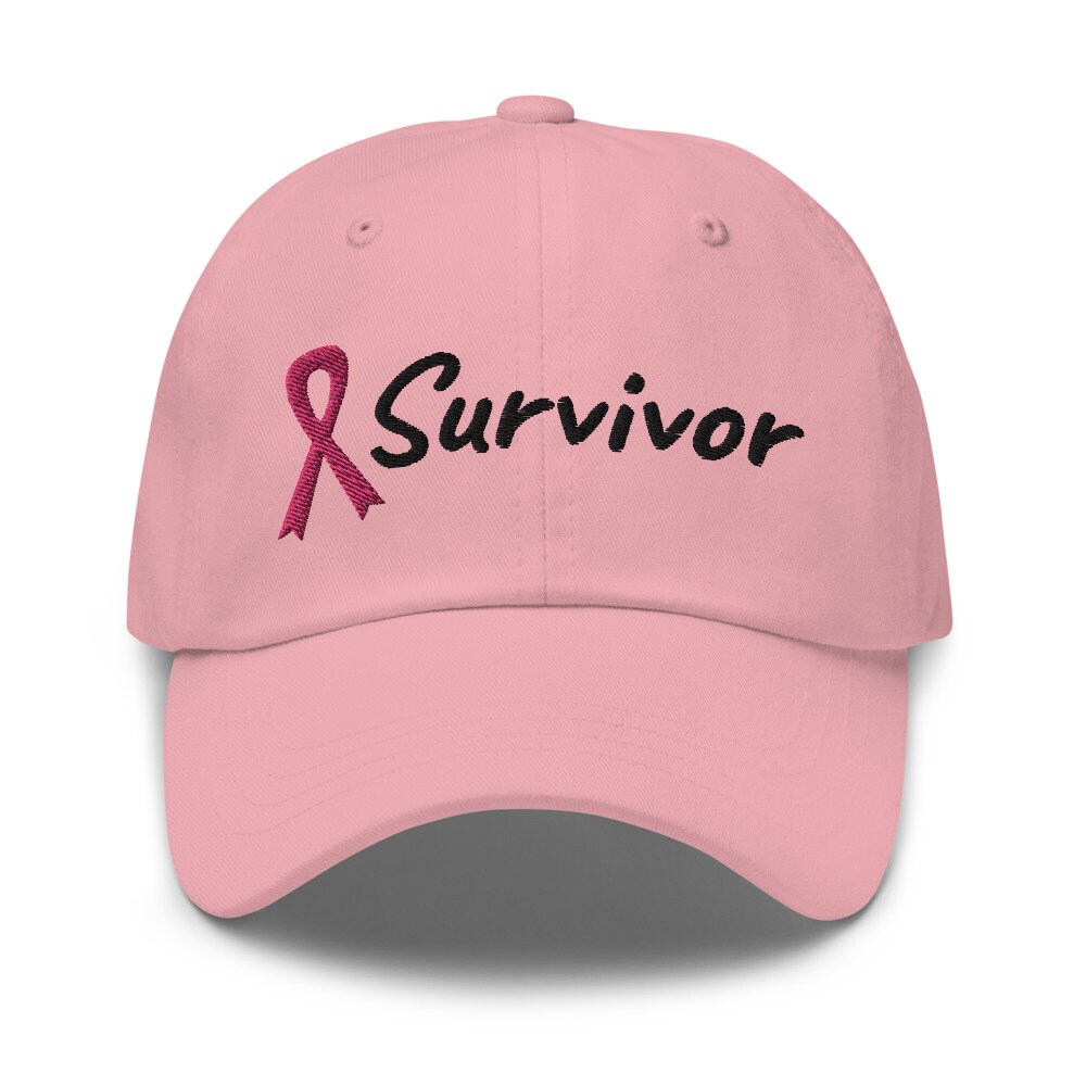 Cappello In Cotone Per La Sensibilizzazione Sul Cancro Al Seno – Scritta Ricamata 'Hope And Fight', Regolabile, Regalo Ispiratore Donna (Rosa)