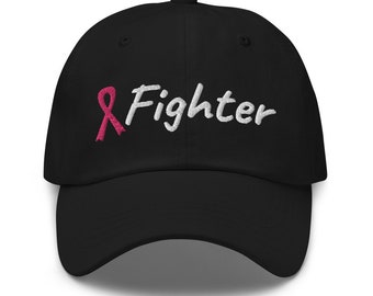 Breast cancer fighter hat, pink ribbon race, cancer awareness hat, cancer survivor, breast cancer fighter hat, self love embroidery hat