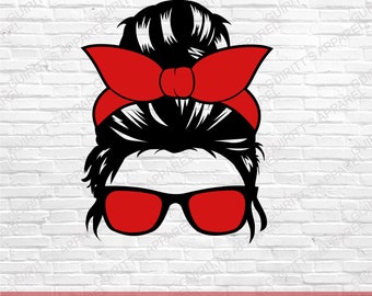 Messy bun svg, mom life svg, png, mom bun digital file