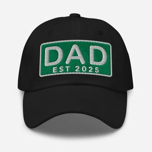 Custom dad embroidery hat, personalized year fathers day hat, new dad announcement gift, embroidered baseball hat for dad, new baby dad gift