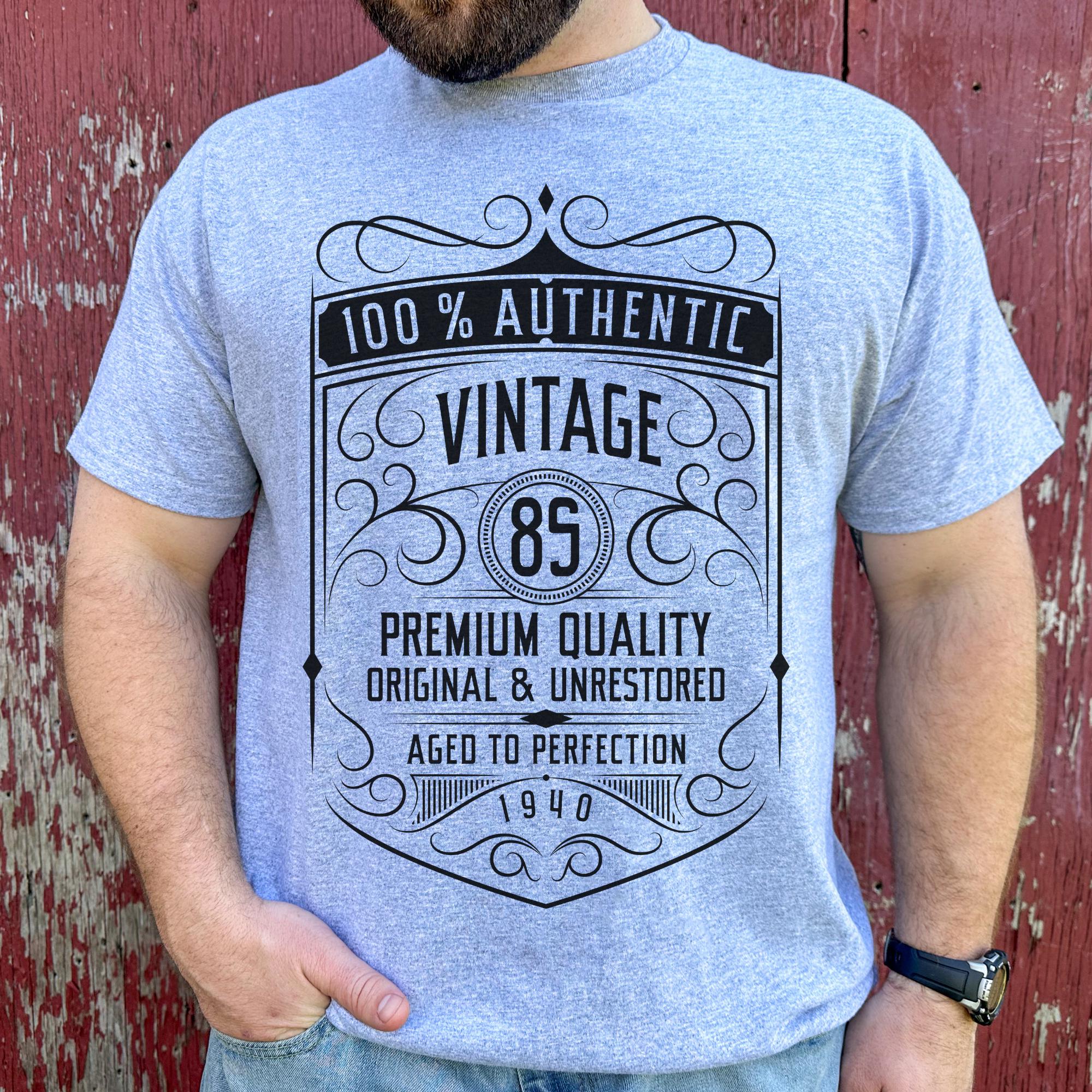 T-shirt Homme Vintage Années 40-50 En Coton Côtelé - Taille M Blanc - Très Beau état
