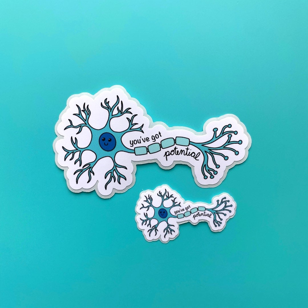 Edible Neuron Sticker Neuron Vinyl Sticker (neurotransmitters, Psychology, STEM) - Waterproof ...