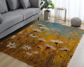 Flower Latch Hook Embroidery Carpet Do It Yourself Tapestry Kits For Needlework Home Decor
