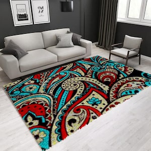 Latch Hook Pattern Splicing  Flower Design DIY Mat Kit  Rug Kit Unfinished Crocheting Rug Yarn Cushion Embroidery Carpet Picture
