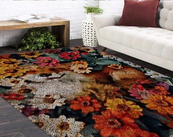Latch Hook Kits Fox Plush Wall Tapestry Kits DIY Carpet Rug Chunky Yarn Arts Cushion Crocheting Floor Mat Crafts
