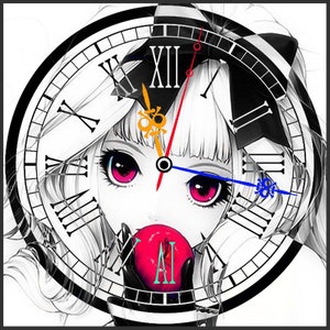Full Square Round 5D Diamond Painting Kit With Clock Mechanism Cross stitch Diamond Embroidery Mosaic Cartoon Girl Gift