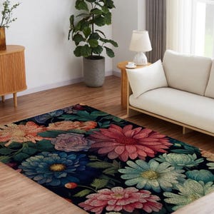 Latch Hook Kits Flowers Carpet Needlework Package Latch Hook Kit DIY Latch Kits for Adults/Kids Home Decor