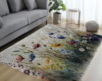DIY Latch Hook Floral Carpet Needlework for Adults/Kids