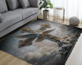 Latch Hook Rug The Cross of Christ Pattern - DIY Craft Gift