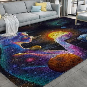 Latch Hook Rug Kits Woman Carpet Needlework Package Latch Hook Kit DIY Latch Kits Rug for Adults/Kids Home Decor