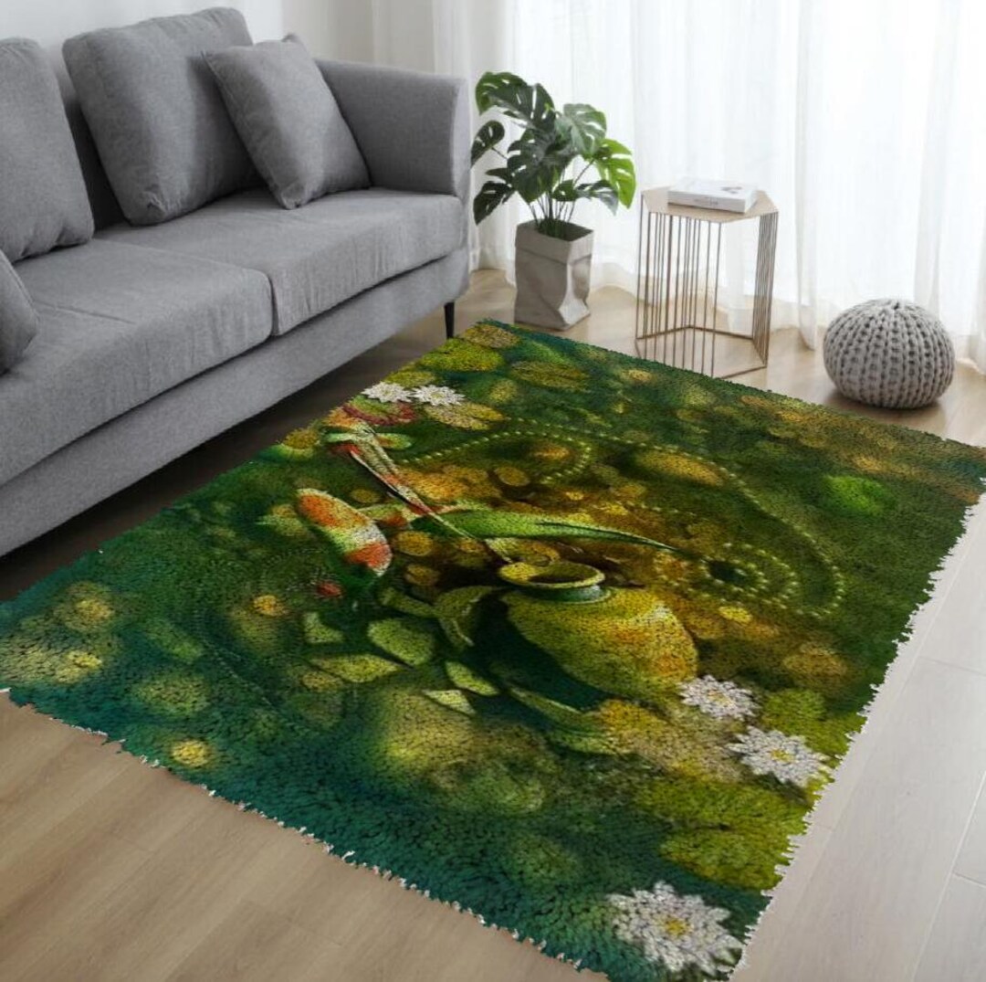 Koi Fish Latch Hook Hand-woven Carpet Home Decoration DIY - Etsy