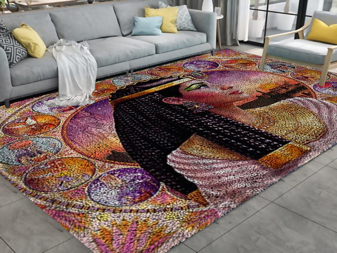 DIY Latch Hook Rug Kit: Cleopatra Tapestry, Chunky Yarn Carpet - Etsy