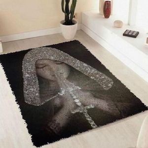 Latch Hook Rug Kits Woman Carpet Needlework Package Latch Hook Kit DIY Latch Kits Rug for Adults/Kids Home Decor
