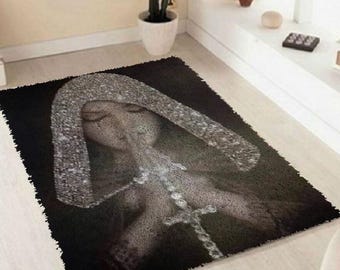 DIY Latch Hook Rug Kit Woman Portrait Needlework, Home Decor