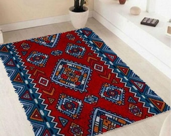 Handmade Carpet Home Decoration Door Mat Geometric Lock Hook