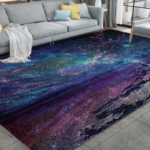 Starry Sky Latch Hook Rug Kits Embroidery DIY Crochet Needlework Crafts for Adults and Kids Beginners