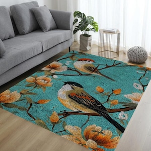 DIY Latch Hook Rug Kit: Birds & Flowers Embroidery, Home Decor