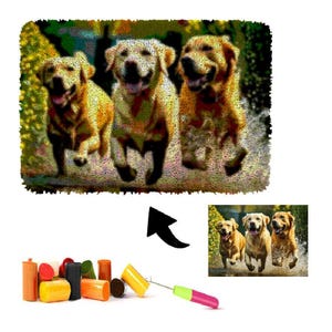 Photo Customized Latch Hook Rug Kits Embroidery DIY Crochet Needlework Crafts for Adults and Kids Beginners