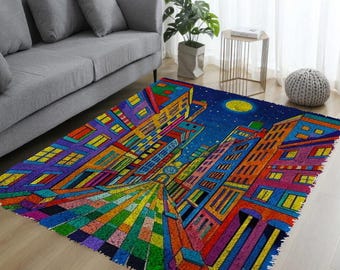 Street Scene Latch Hook DIY Rug Making Set