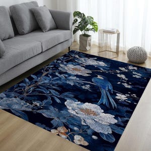 Latch Hook Birds & Flowers Rug Kit: DIY Needlework Tapestry