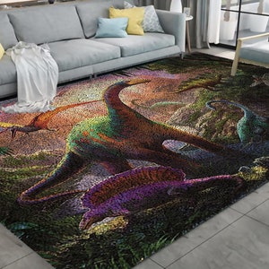 Dinosaur Latch Hook Rug Kits Needlework Package /Kids Home Decor