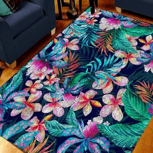 Flower Latch Hook Pattern Splicing DIY Mat Kit  Rug Kit Unfinished Crocheting Rug Yarn Cushion Embroidery Carpet Picture